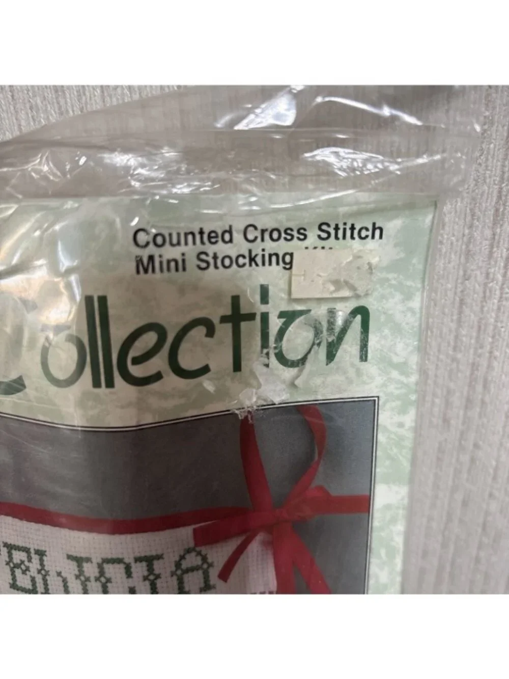 Christmas Stocking Kit Cross Stitch Rudolph Personalized 24k Charm Needleform